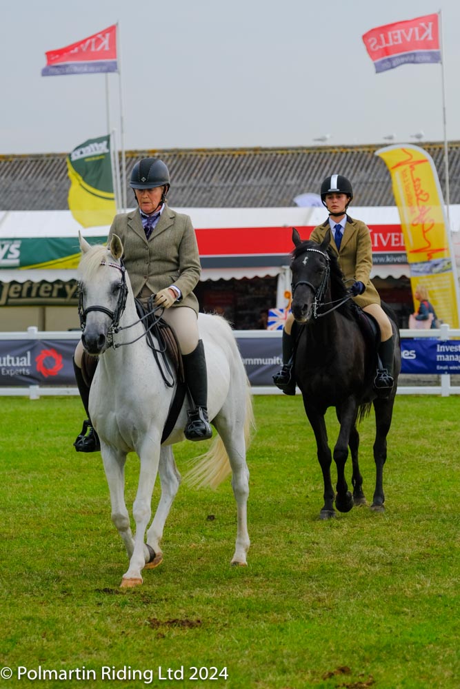 HS Madamoiselle with Polmartin Magic Rain at Royal Cornwal Show 2023.